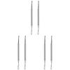 FRCOLOR 6pcs Stainless Steel Cuticle Remover Tool Professional Dead Skin Pusher Trimmer for Pedicure Nail Care Silver Finish for Home Salon Use view 1