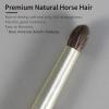 Natural Pony Hair Eye Shadow Brush, ENZO KEN Small Detail Eyeshadow Brush, Detailing Eye Shadow Brush, Mini Eye Smudge Brush, Corner Eyeshadow Brush, Eye Brushes, Eyeshadow Blending Brush. Gold, E204S view 3