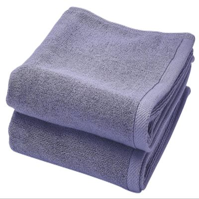PERFEHAIR Salon Hand Towels (2-Pack, 16 X 27 Inches), 100% Cotton Barber Towels for Hair Salon, Hair Drying, Spa, Barber Shop, Gym, Shaving, Soft & Absorbent-Grey Blue