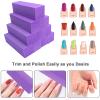 10 Pcs Nail Buffer Block for Acrylic and Natural Nails, 4 Sided Sanding Buffers for Gel Nails Fingernail Shine Buffing Filer Set, Professional Manicure Polisher Buffer Bulk Medium Grit (Purple) view 4