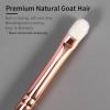 Natural Goat Hair Eye Brush by ENZO KEN - Small Corners & Smudge Brush - Single, Mini Size - Pink, E403S view 4