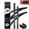 LYSdefeu 1 Pcs Matte Black Waterproof Smudge-proof Gel Eyeliner Pencil, Fade-Proof Cream Eye Liner Pencil Smooth Water Line Pen,Cat Eye/Smoky Eye Makeup Pen with Sharpener,Gift for Older Women Teens view 1