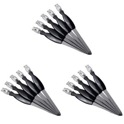 minkissy 36pcs Dual-use Stainless Steel Nail File and Cuticle Remover Dead Skin Pusher Fork for Professional Manicure Essential Tool for Smooth and Black