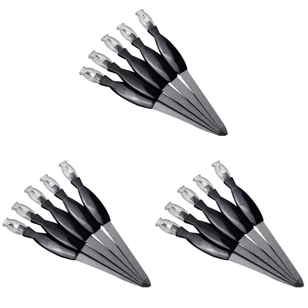 minkissy 36pcs Dual-use Stainless Steel Nail File and Cuticle Remover Dead Skin Pusher Fork for Professional Manicure Essential Tool for Smooth and Black