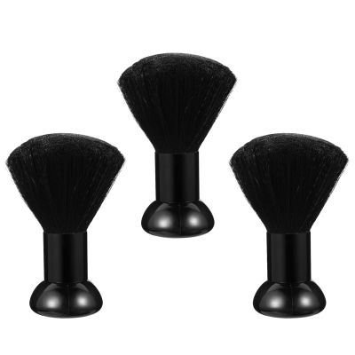 KALLORY 3pcs Neck Dusting Duster Brush Hair Cutting Hair Brush Handle Hair Brush Hair Salon Supplies Neck Duster Barber Hair Brush Hair Cutting Dust Brush