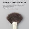 ENZO KEN Fan Makeup Brush, Natural Hair Makeup Brush, Eye Makeup Fan Brushes, Small Powder Brushes, Nose Contour Brush for Makeup, Detail Blush Brush, Natural Blush Brushes Fluffy. Gold, E209 view 3