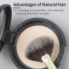 ENZO KEN Fan Makeup Brush, Natural Hair Makeup Brush, Eye Makeup Fan Brushes, Small Powder Brushes, Nose Contour Brush for Makeup, Detail Blush Brush, Natural Blush Brushes Fluffy. Gold, E209 view 4