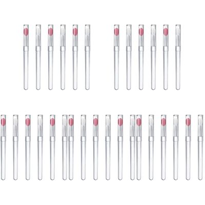 minkissy 30pcs Silicone Lip Brushes Dust Covers Portable Makeup Applicators for Lipstick Lip Gloss for Routine