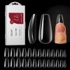 264PCS Clear Coffin Fake Nails with Box,ROSALIND Medium Acrylic Nail Tips Full Cover Press on Nails Extension,12 Size Shape Soft Gel Nail Tips Artificial False Nail Tips DIY Nail Salon and Home view 1