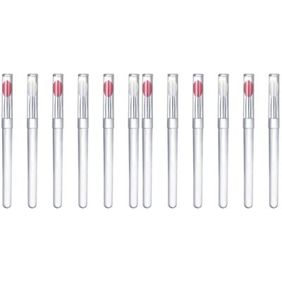 minkissy 12pcs Silicone Lip Brushes Lids Portable Lipstick Applicator and Lip Mask Brushes for Easy Makeup Application