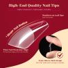 ROSALIND Half Matte Medium Coffin Fake Nail Tips, 264PCS Press on Nails Coffin Full Cover Medium False Nail Tips DIY Manicure Salon Artificial Extension Nails(One-Sided No File) view 3