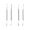 minkissy 4pcs Stainless Steel Cuticle Remover Tool Dead Skin Cuticle Pusher Trimmer for Professional Nail Care Silver Design for Pedicure Manicure view 1