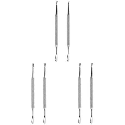 minkissy 6pcs Stainless Steel Cuticle Remover Nail Care Tool for Professional and Home Use Trims Cuticles and Hangnails Silver Manicure Essentials