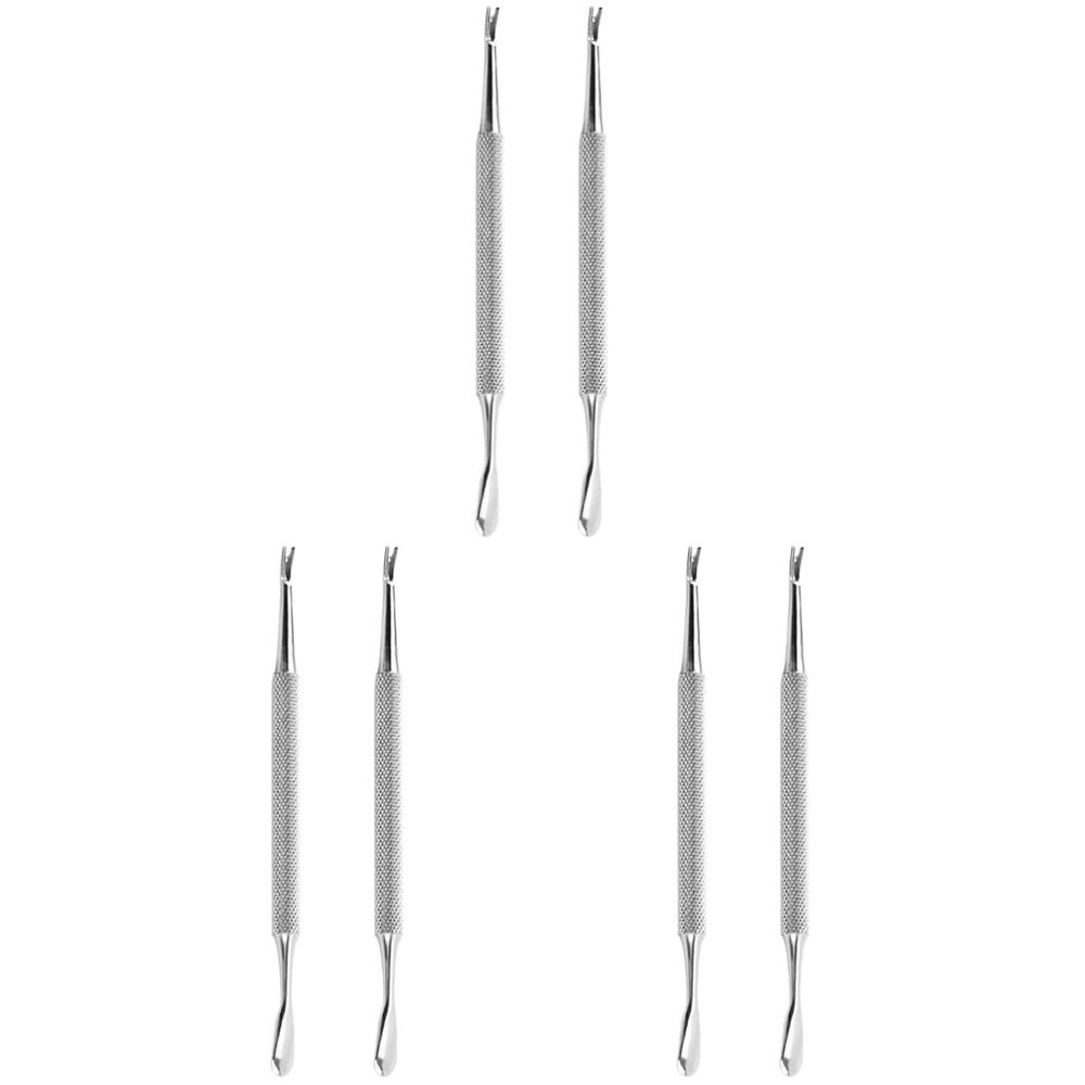 minkissy 6pcs Stainless Steel Cuticle Remover Nail Care Tool for Professional and Home Use Trims Cuticles and Hangnails Silver Manicure Essentials