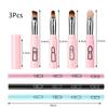 baixikly 3 Pcs Makeup Brushes 4 In 1 Retractable Travel Portable Eyeshadow Sponge Eyeshadow Eyebrow Brush Combination Design Cosmetic Make-up Brush Set view 2