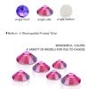 1440Pcs Purple Velvet Crystal Rhinestones,Glass Flatback Rhinestones Gemstones for Nail Face Makeup Art Crafts Clothes Decoration - (SS12,3.0mm,Purple Velvet) view 3