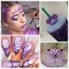 1440Pcs Purple Velvet Crystal Rhinestones,Glass Flatback Rhinestones Gemstones for Nail Face Makeup Art Crafts Clothes Decoration - (SS12,3.0mm,Purple Velvet) view 4