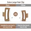 5 Inch XL Hair Clips, Strong Hold Oversized Non-slip Square Clips for Thick Long Curly Hair - 6 Colors, Matte Jumbo Gift Set view 3