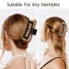5 Inch XL Hair Clips, Strong Hold Oversized Non-slip Square Clips for Thick Long Curly Hair - 6 Colors, Matte Jumbo Gift Set view 4