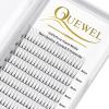 QUEWEL Premade Lash Fans, 3D Premade Fans Eyelash Extensions 0.10mm Thickness C Curl 8mm Volume Lash Extensions Short Stem Pre Made Fans Eyelash Extensions(3D 0.10C 8mm) view 1