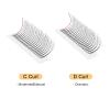 QUEWEL Premade Lash Fans, 3D Premade Fans Eyelash Extensions 0.10mm Thickness C Curl 8mm Volume Lash Extensions Short Stem Pre Made Fans Eyelash Extensions(3D 0.10C 8mm) view 2