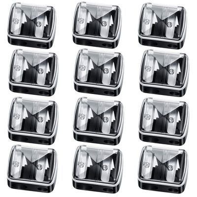 baixikly 12 Pieces Cosmetic Pencil Sharpeners Lip Liner Sharpener Eyeliner Sharpener 2 Holes Makeup Pencil Sharpener