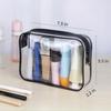 Wedama TSA Approved Toiletry Bag, Cosmetic Bags 3 Pack with Zipper Carry on Airline Airport Travel Accessories, PVC Makeup Bags for Travel, Quart Size Travel Bags for Men and Women-Black view 2