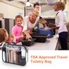 Wedama TSA Approved Toiletry Bag, Cosmetic Bags 3 Pack with Zipper Carry on Airline Airport Travel Accessories, PVC Makeup Bags for Travel, Quart Size Travel Bags for Men and Women-Black view 3