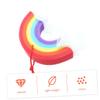 Beavorty 3pcs Rainbow Bath Flowers Exfoliating Comfortable Body Scrubbers Bathing Accessories for Family Use view 3