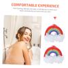 Beavorty 3pcs Rainbow Bath Flowers Exfoliating Comfortable Body Scrubbers Bathing Accessories for Family Use view 4