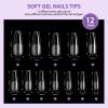 SAVILAND Long Coffin Soft Gel Nail Tips Kit, 500 PCS, Drill and U V Lamp view 4