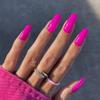 KXAMELIE Hot Pink Coffin Nails - Medium, Reusable 24 Press Ons, Thick, Acrylic, Solid Color False Nails for Women view 2