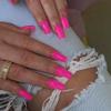 KXAMELIE Hot Pink Coffin Nails - Medium, Reusable 24 Press Ons, Thick, Acrylic, Solid Color False Nails for Women view 3