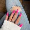 KXAMELIE Hot Pink Coffin Nails - Medium, Reusable 24 Press Ons, Thick, Acrylic, Solid Color False Nails for Women view 4