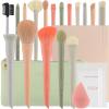 Docolor Makeup Brushes 17+2 Pcs with Makeup Bag and Makeup Sponge and Brush Protector Morandi Makeup Brush Set Premium Synthetic hair makeup brush Wooden handle Gift Box view 1