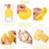 Foaincore 600 Pieces Compressed Facial Sponge Round Facial Sponge for Estheticians Face Sponges for Cleansing Face Wash Pads Disposable Sponges for Women Spa Exfoliating Cleansing(Yellow) view 3