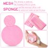 Foaincore 600 Pieces Compressed Facial Sponge Round Facial Sponge for Estheticians Face Sponges for Cleansing Face Wash Pads Disposable Sponges for Women Spa Exfoliating Cleansing(Pink) view 3