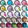 Duufin 22 Colors Nail Chrome Powder Pear Metallic Mirror Iridescent Aurora Nails Art Chrome Nail Powder with 22 Pcs Eyeshadow Sticks, 1g/Jar view 2