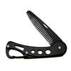 baixikly Stainless Steel Folding Beard Comb For Men, Mustache Comb Multifunctional Pocket Beard for Men Beard Mustache Stylin view 1