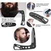 baixikly Stainless Steel Folding Beard Comb For Men, Mustache Comb Multifunctional Pocket Beard for Men Beard Mustache Stylin view 3