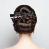 KALLORY Fashionable Rhinestone Inlaid Hair Barrettes Vintage Hair Clips for Headdress Rhinestone Pins Set view 2