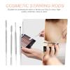 Healifty 4pcs Stainless Steel Manicure Mixing Sticks Assorted Color Cosmetic Spatulas for Makeup Application and Blending Tools Professional and Personal Use view 2
