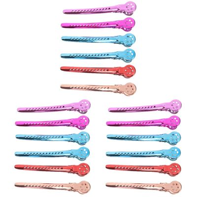KALLORY 18pcs Stainless Steel Hair Clips Professional Sectioning Clips for Hair Styling and Cutting Non-damaging Design for Salon and Home Use Accessories for Women