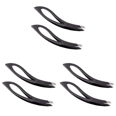 6pcs Hair Eyebrows Men- Clip Women Eyebrows Black Ingrown Precision Steel Hollow Comfort Beard Barbershop Tip Women Slant Removal Beauty Trimming