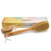KONEX Bath Brush Set, Exfoliating Shower Scrubber, Dry Brushing Body Brush Set, Pore Opening, Beechwood Handle with Natural Bristle Large 15" Plus Small Face Brush view 1