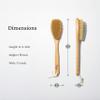 KONEX Bath Brush Set, Exfoliating Shower Scrubber, Dry Brushing Body Brush Set, Pore Opening, Beechwood Handle with Natural Bristle Large 15" Plus Small Face Brush view 3