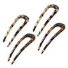 4pcs Fashionable Hairpin, Acetate Hairpin Tortoise Clip Forks Thin Women Thick Stylish Chignon Shell for Shaped Thicker Hairpins Metal Style U Shape Hair Bun Clips Large view 1