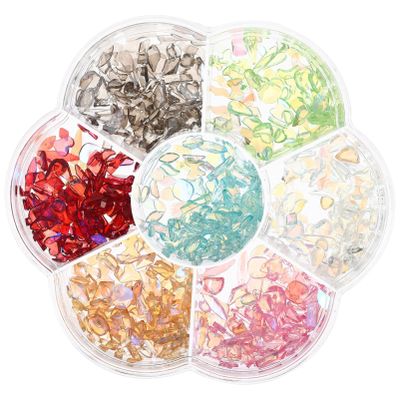 minkissy Nail Crystal Decoration Multi-shape Flat Back Nail for Beginners Professionals Elegant Crafting Accessories Vibrant Colors