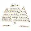 Lorvain Metal Wall-mounted Nail Polish Storage Racks 5 Tiers Gold Triangular Display Rack Cosmetic Display Cases Lipstick Perfume Wall Shelf Essential Oil Organizers for Home Spa Nail Salon Shop view 1