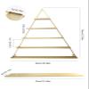 Lorvain Metal Wall-mounted Nail Polish Storage Racks 5 Tiers Gold Triangular Display Rack Cosmetic Display Cases Lipstick Perfume Wall Shelf Essential Oil Organizers for Home Spa Nail Salon Shop view 3